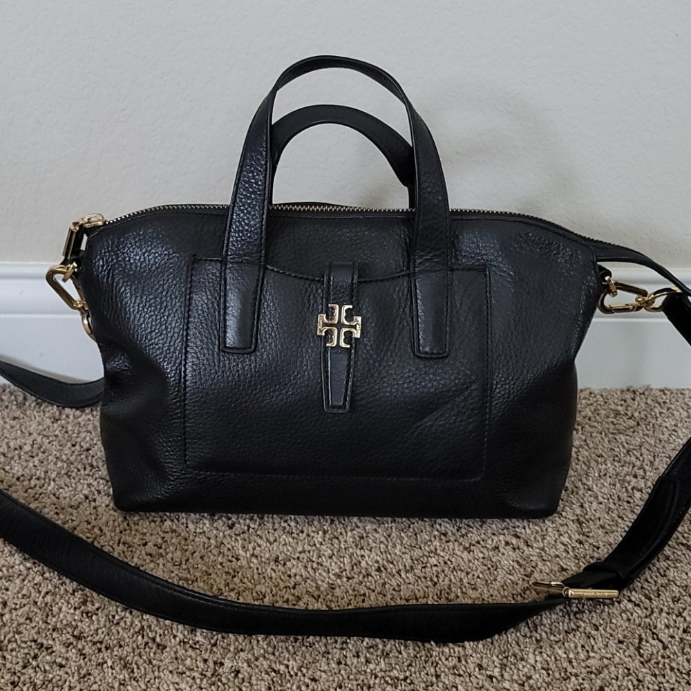 Tory Burch Black Leather Sachel Bag